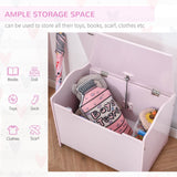 40x60cm Kids Storage Box Toy Organiser for Child 3 Yrs+ Bedroom Pink HOMCOM