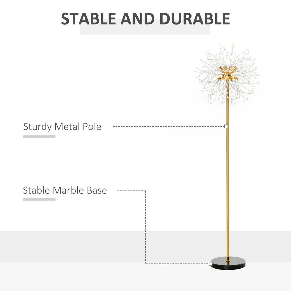 Modern Floor Lamp with Dandelion-like Lampshade for Bedroom