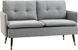 Modern Upholstered Two Seater Sofa for Bedroom Living Room Grey