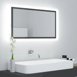 LED Bathroom Mirror White 80x8.5x37 cm Acrylic