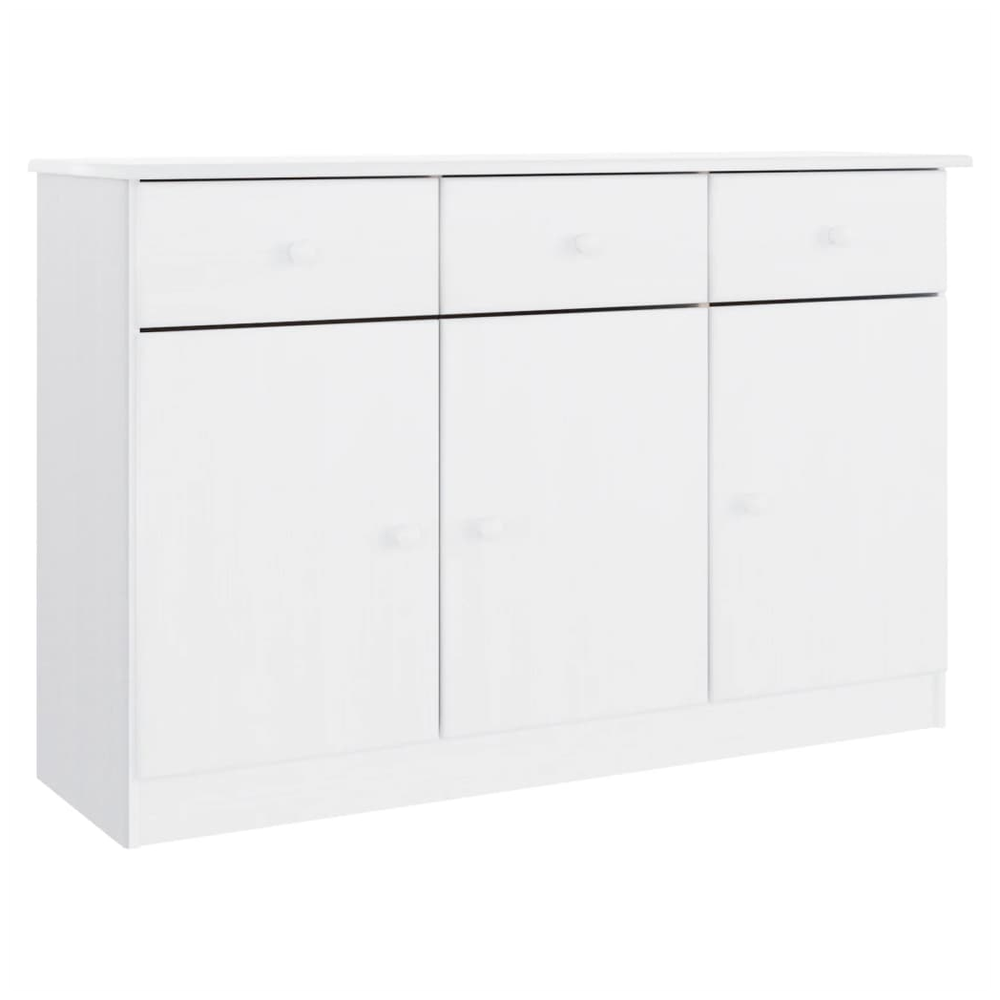 Sideboard ALTA White 112x35x73 cm Solid Wood Pine