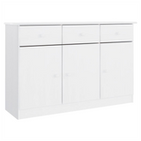 Sideboard ALTA White 112x35x73 cm Solid Wood Pine