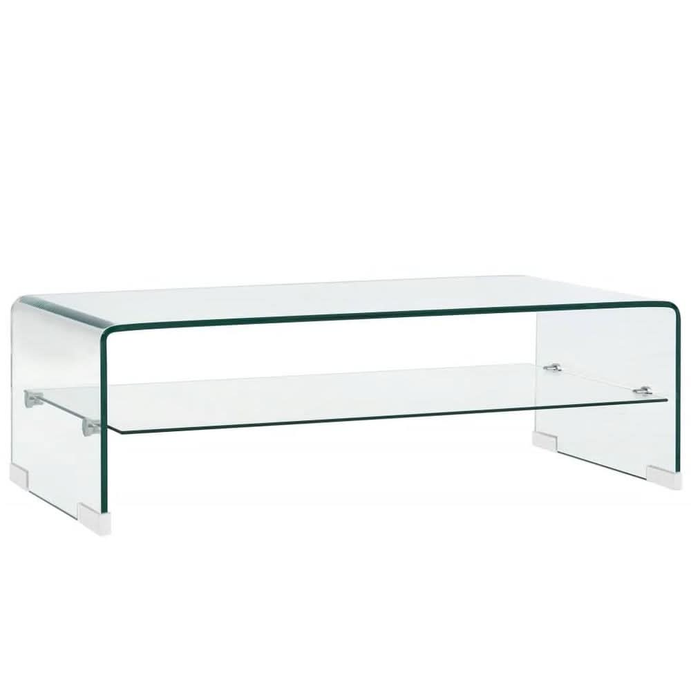 Coffee Table Clear 50x45x33 cm Tempered Glass