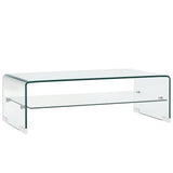 Coffee Table Clear 50x45x33 cm Tempered Glass