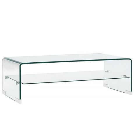 Coffee Table Clear 50x45x33 cm Tempered Glass