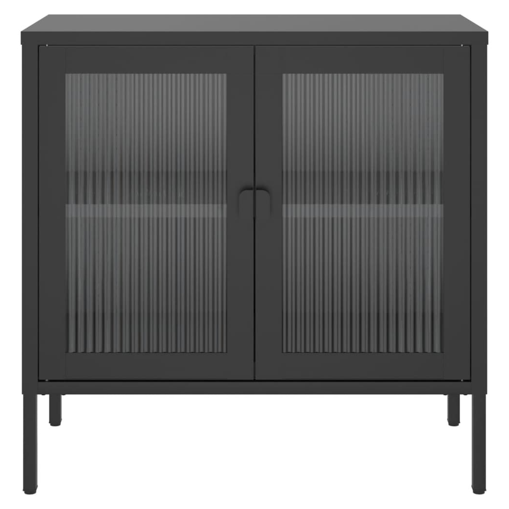 Sideboard Black 70x35x70 cm Glass and Steel