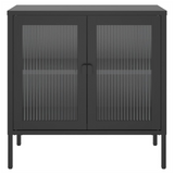 Sideboard Black 70x35x70 cm Glass and Steel