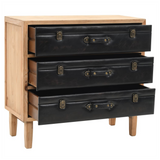 Drawer Cabinet Solid Fir Wood 80x36x75 cm