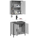 2 Piece Bathroom Furniture Set Grey Sonoma Engineered Wood