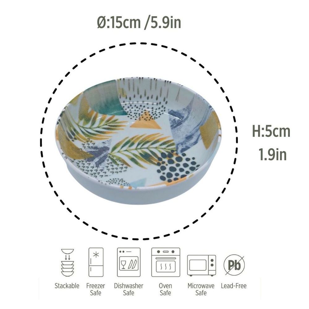 Porcelain Pasta Bowl Nature Forest 15cm