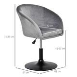 Swivel Bar Stool Fabric Dining Chair Dressing Stool Tub Seat Grey