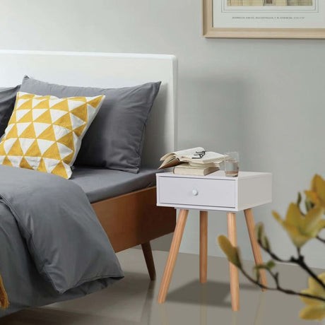 Bedside Tables 2 pcs Grey Solid Pinewood