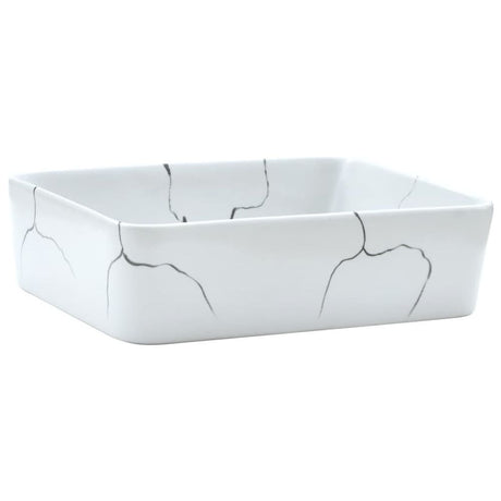 Countertop Basin White Rectangular 46x35.5x13 cm Ceramic