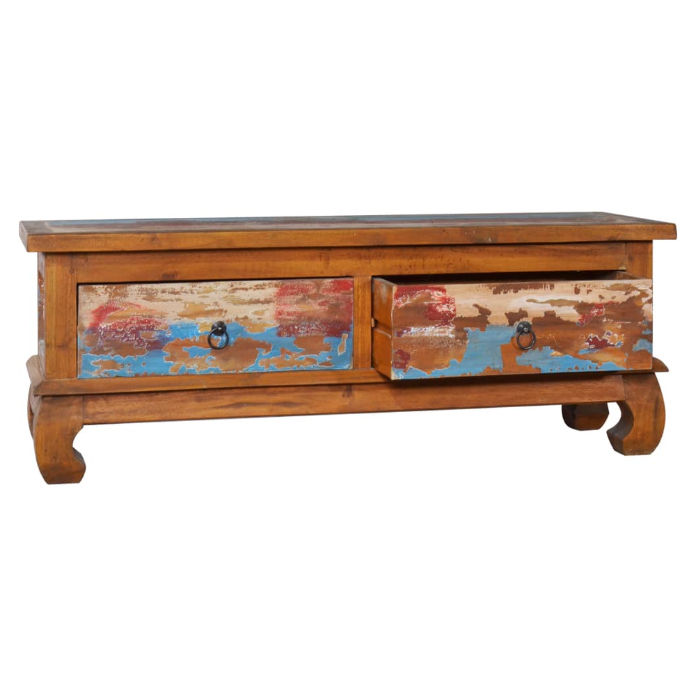 TV Cabinet 110x35x40 cm Reclaimed Teak Wood