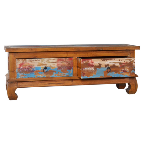 TV Cabinet 110x35x40 cm Reclaimed Teak Wood