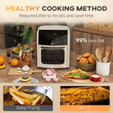 12L Air Fryer Oven with 8 Preset Modes Rapid Air Circulation 1800W White