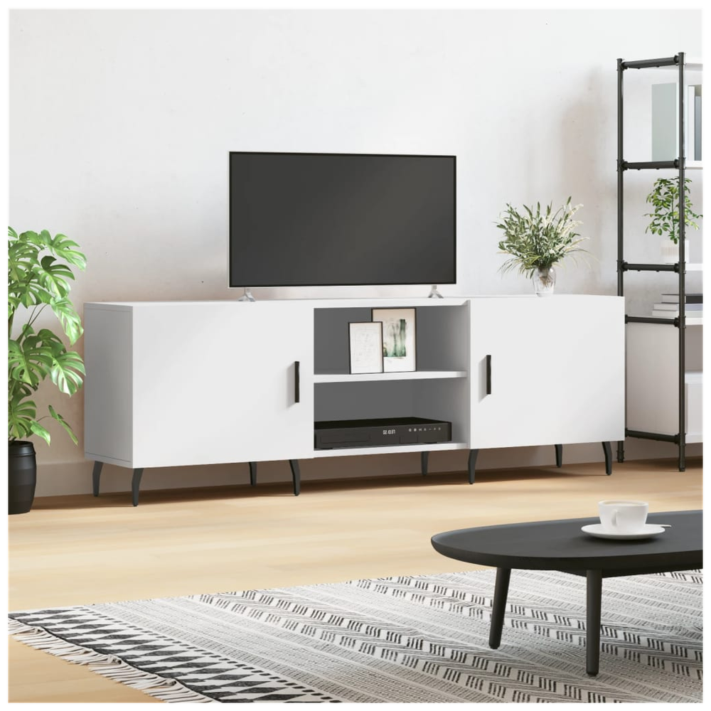 TV Cabinet White 150x30x50 cm Engineered Wood