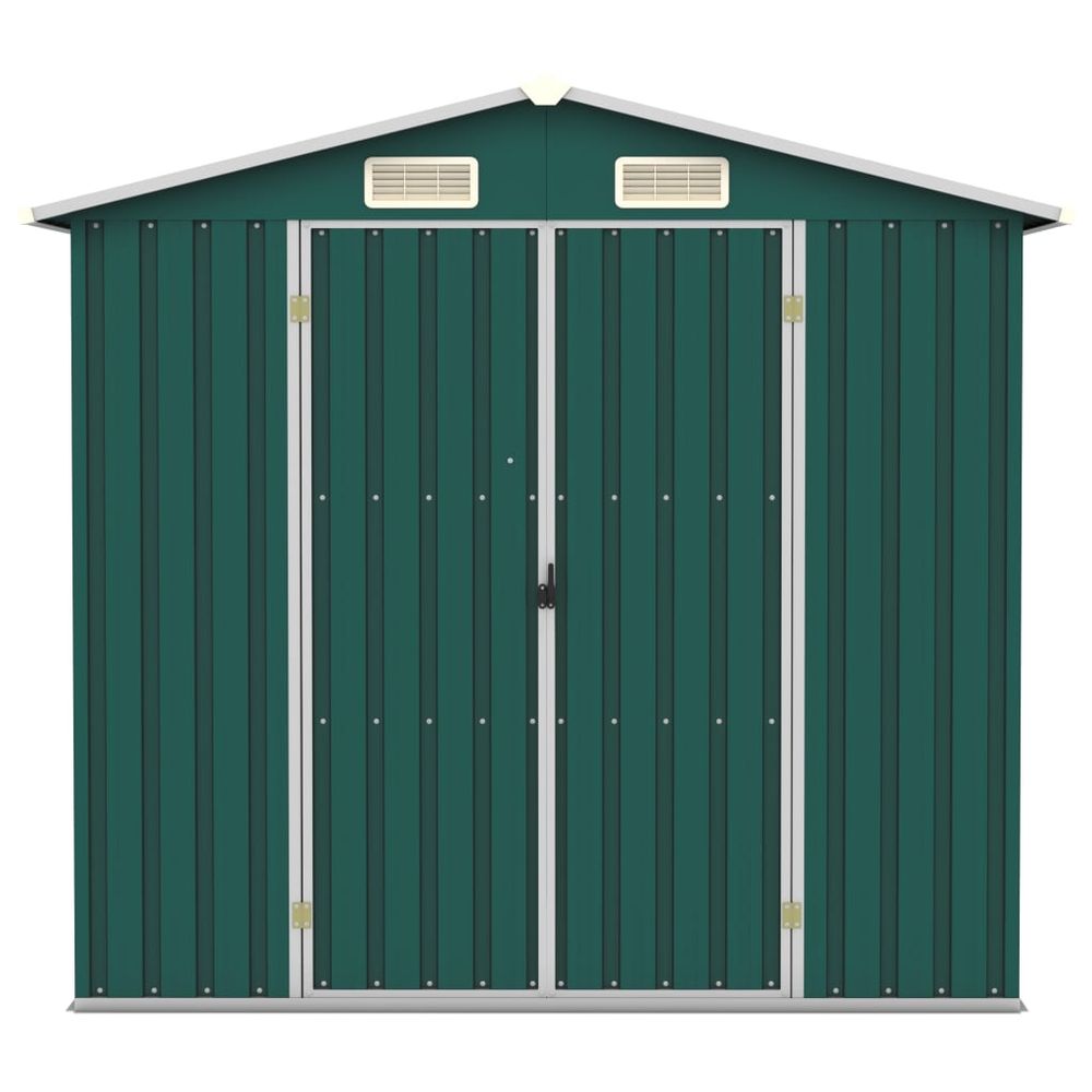 Garden Shed Green 205x129x183 cm Galvanised Steel