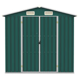 Garden Shed Green 205x129x183 cm Galvanised Steel