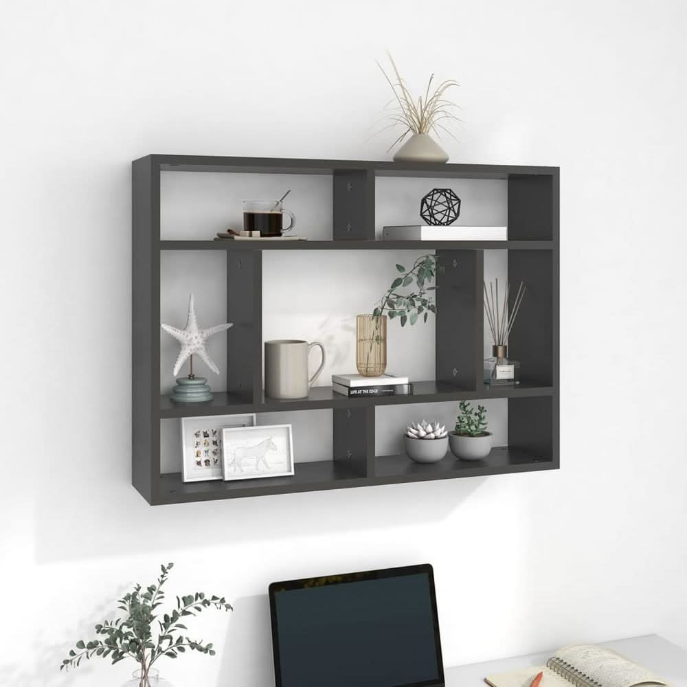 Wall Shelf Smoked Oak 75x16x55 cm Engineered Wood