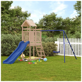 Playhouse with Slide Swing Solid Wood Pine