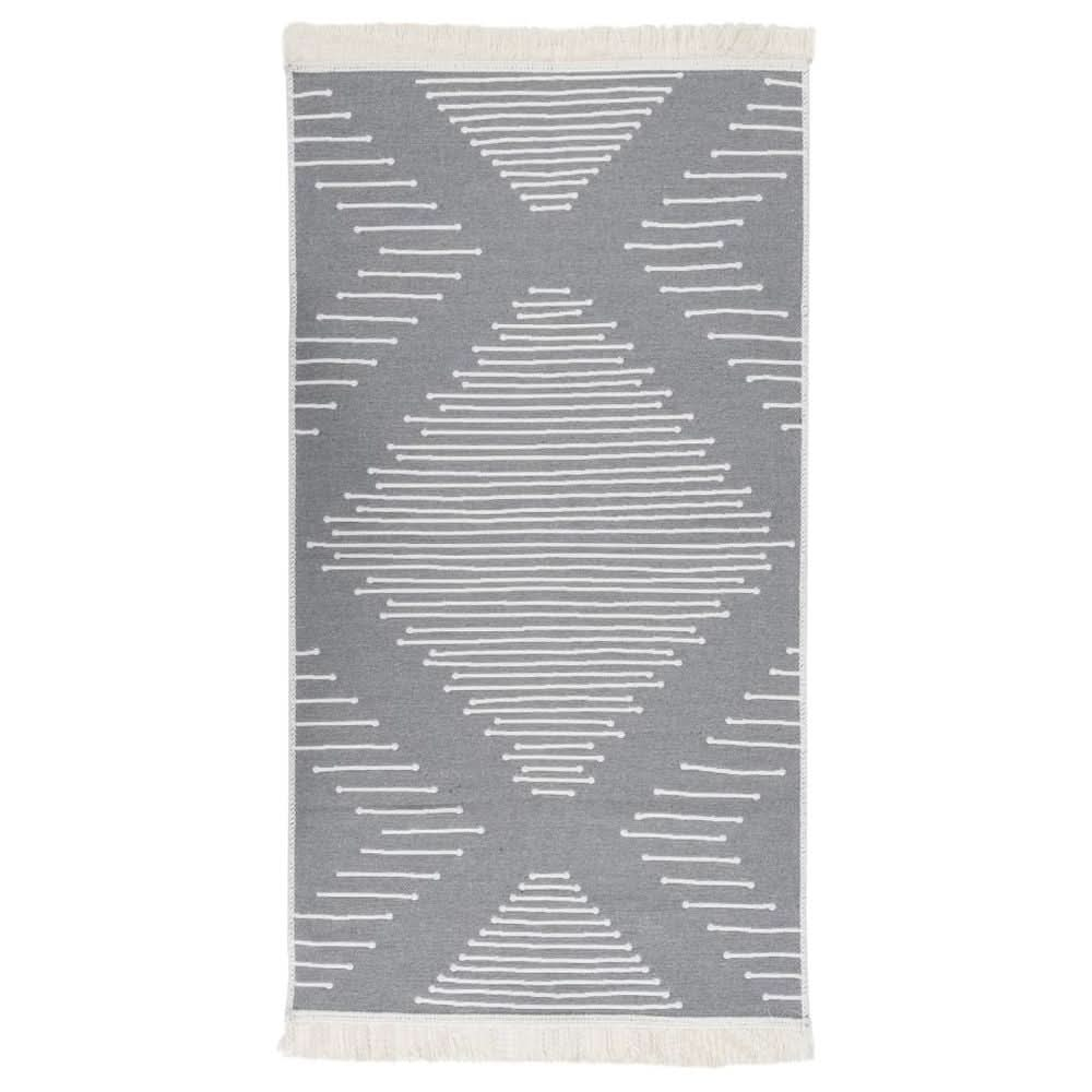 Rug Dark Grey 80x150 cm Cotton