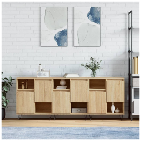 Sideboards 3 pcs Sonoma Oak Engineered Wood