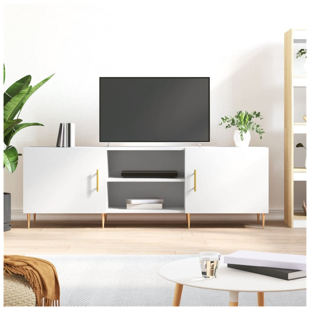 TV Cabinet White 150x30x50 cm Engineered Wood