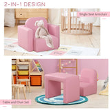 Kids Mini Sofa 2 In 1 Table Chair Set Children Armchair Seat Girl Boys