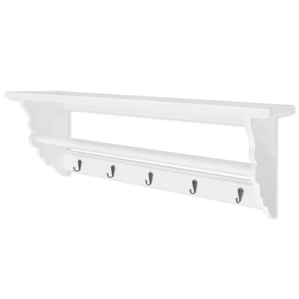 Coat Rack MDF White Baroque Style