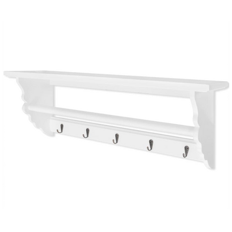 Coat Rack MDF White Baroque Style