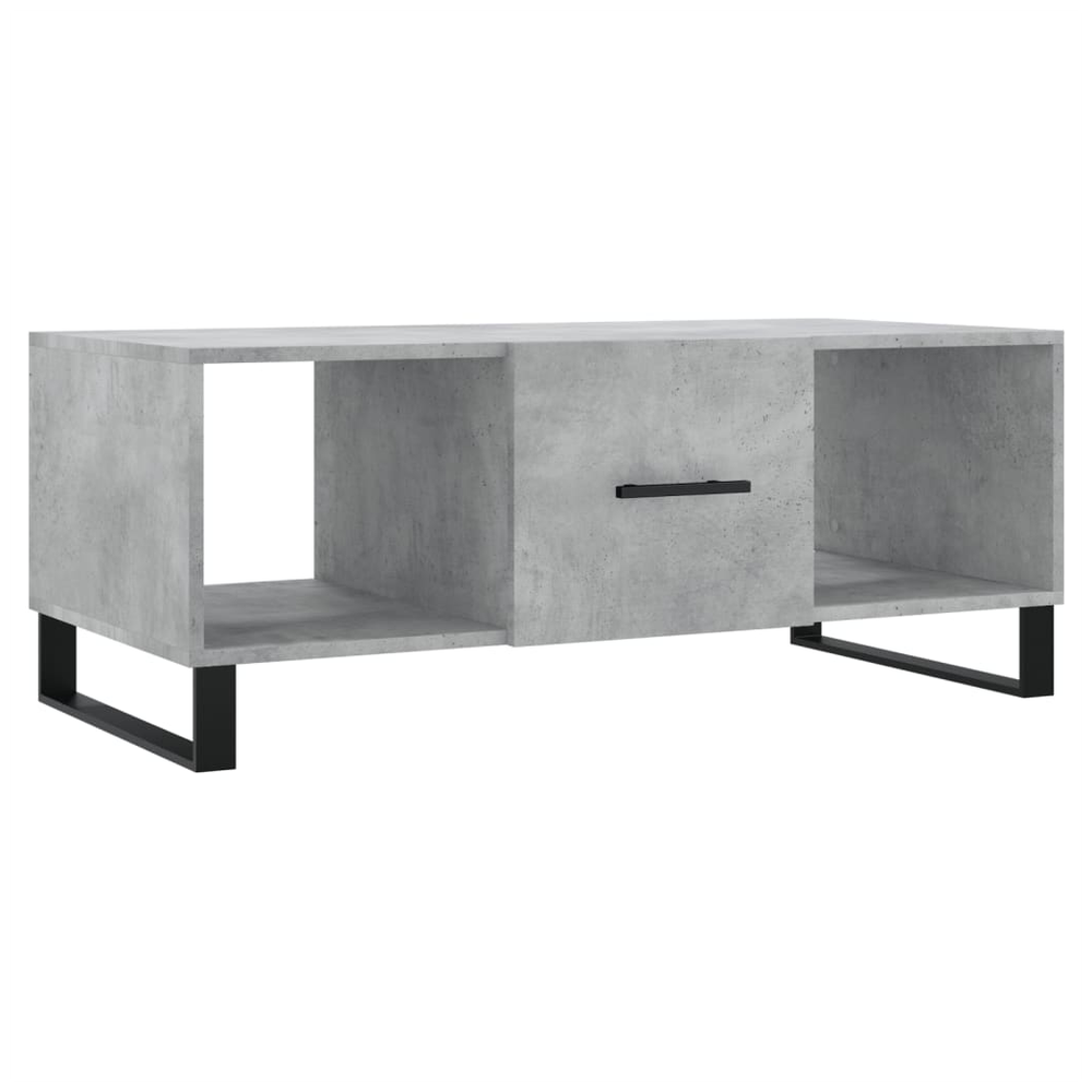 Coffee Table Concrete Grey 102x50x40 cm Engineered Wood