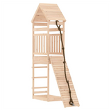 Playhouse with Climbing Wall Solid Wood Pine