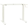 Manual Height Adjustable Standing Desk Frame Hand Crank White