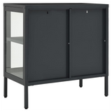 Sideboard Anthracite 70x35x70 cm Steel and Glass