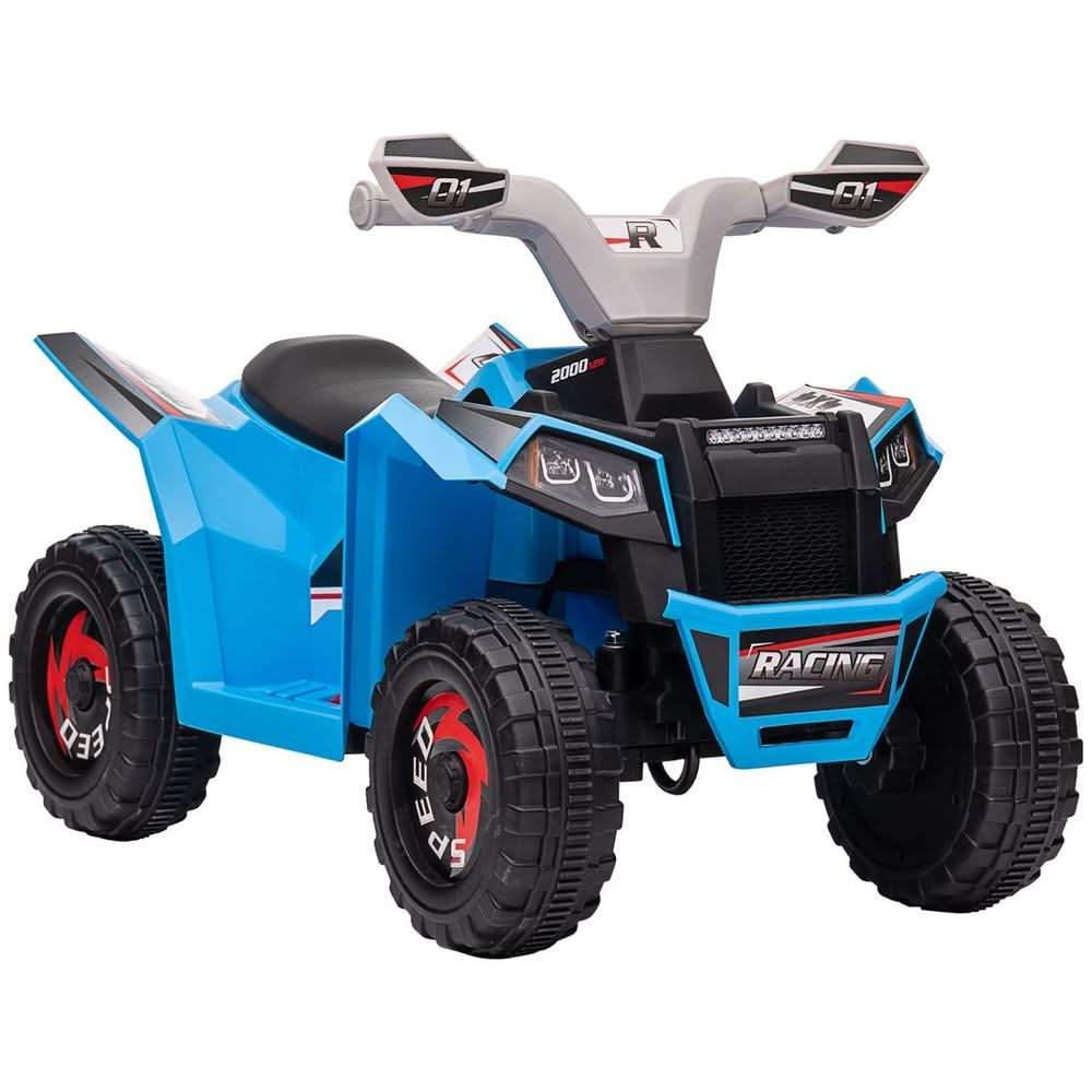 Electric Quad Bike, 6V Kids Ride-On ATV, for Ages 18-36 Months - Blue