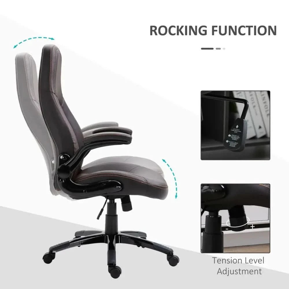 PU Leather Office Chair High Back Swivel Office Chair with Adjustable Height