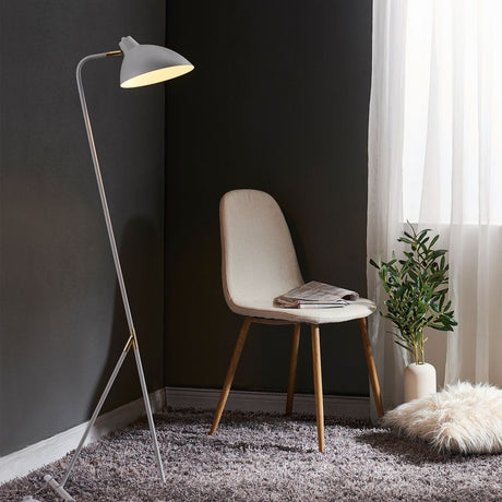 Standard Task Floor Lamp, White Reading Spot Light