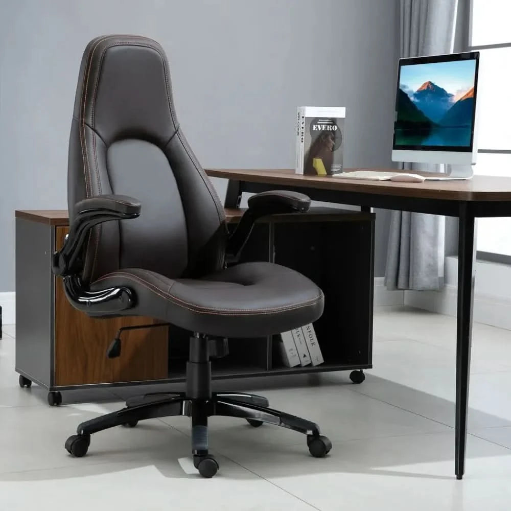 PU Leather Office Chair High Back Swivel Office Chair with Adjustable Height