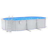 Swimming Pool with Safety Ladder 610x360x120 cm