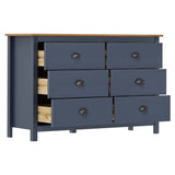 Sideboard Hill Grey 125x40x80 cm Solid Pine Wood