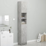 Bathroom Cabinet Smoked Oak 32x25.5x190 cm Engineered Wood