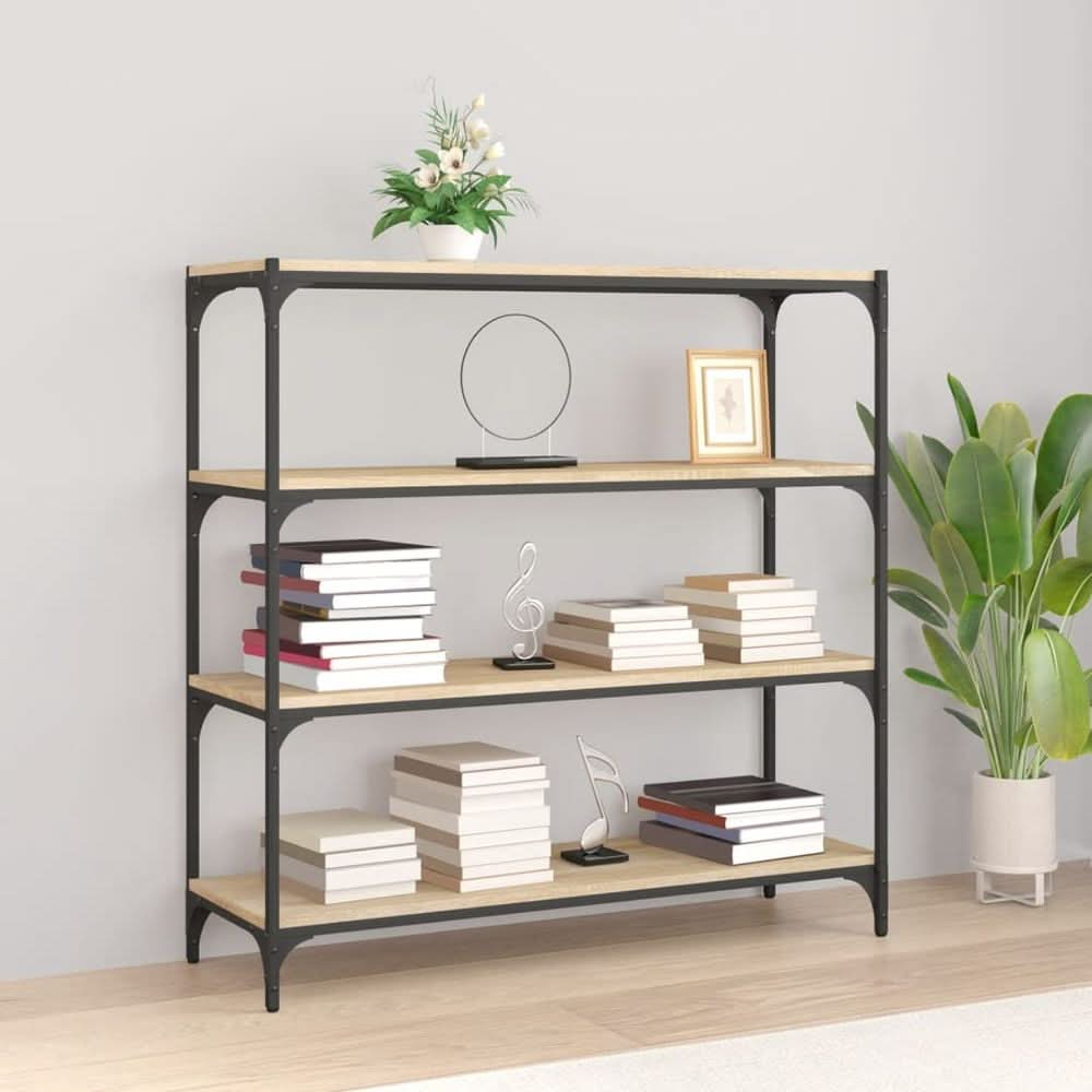 Book Cabinet Black 40x33x70.5 cm Engineered Wood and Steel