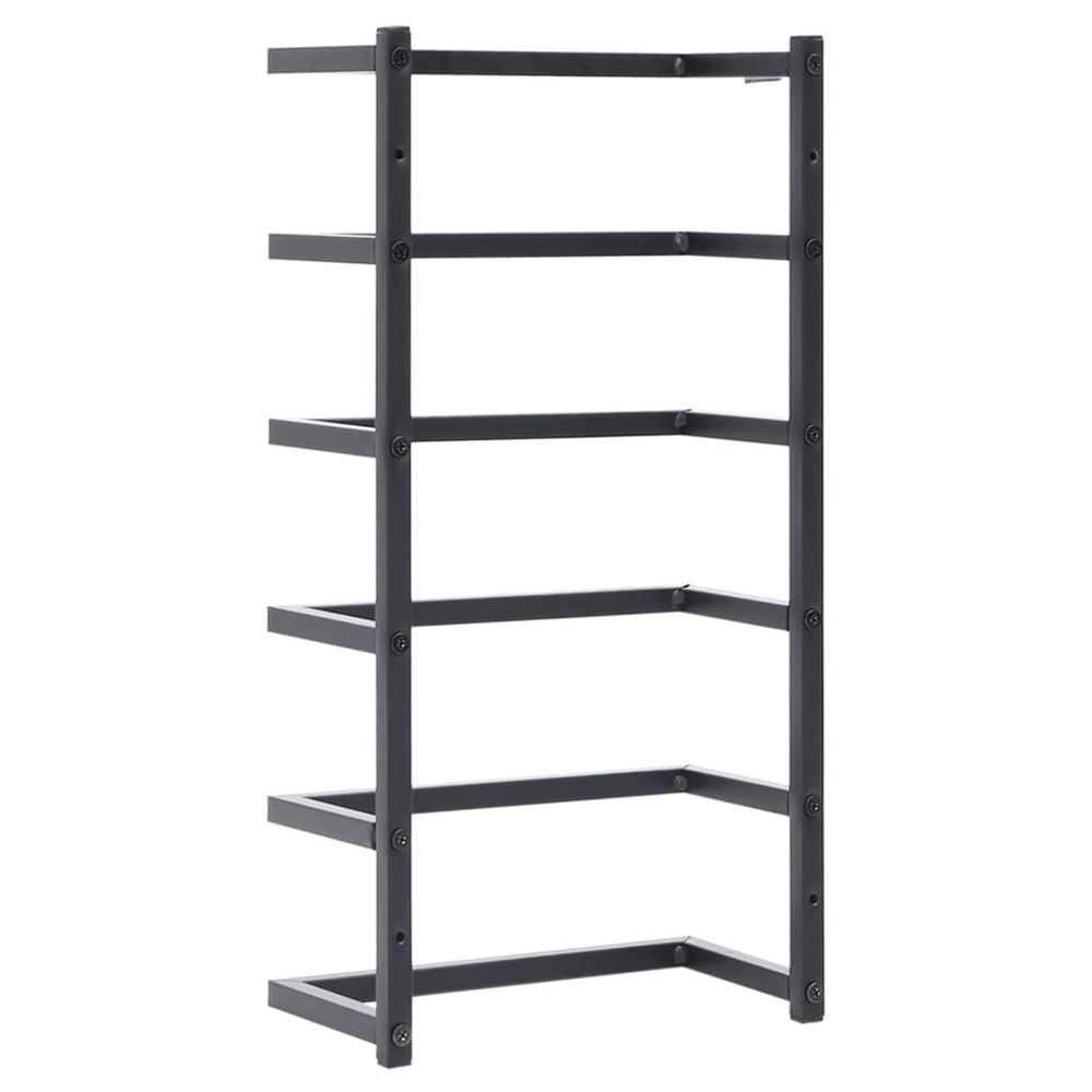 Towel Rack Black 24x12x48 cm Steel