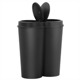 Duo Bin Trash Can Black 50 L