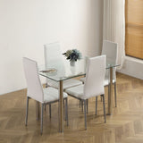 110CM Clear Colour Dining Table Set