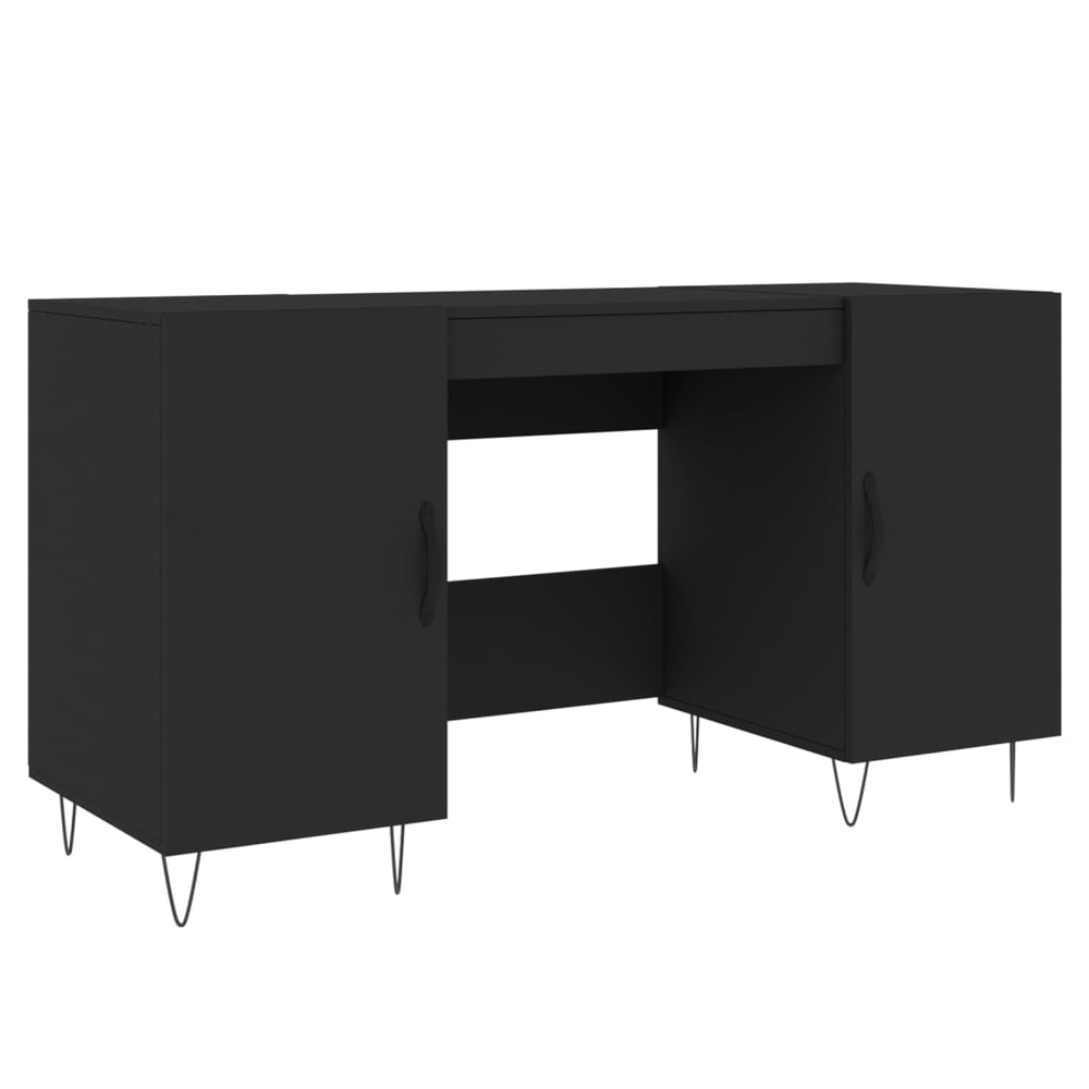 Desk Black 140x50x75 cm Engineered Wood