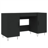 Desk Black 140x50x75 cm Engineered Wood