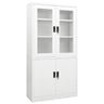 Office Cabinet White 90x40x180 cm Steel