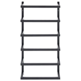 Towel Rack Black 24x12x48 cm Steel